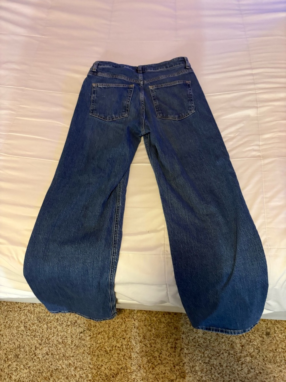 H&M Dark Blue Wide-Leg Women's Jeans